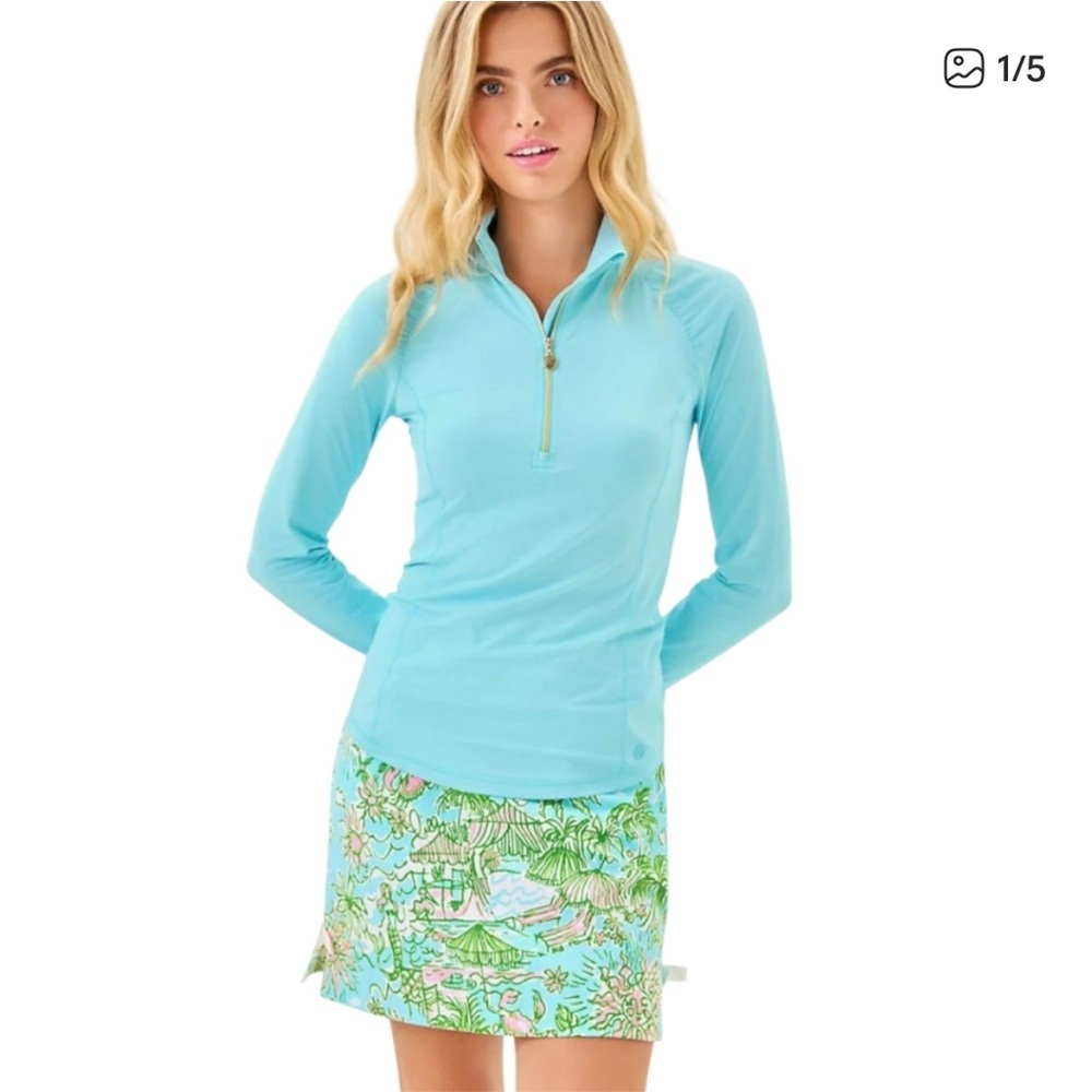 NWT Lilly Pulitzer Justine Half Zip Top UPF50